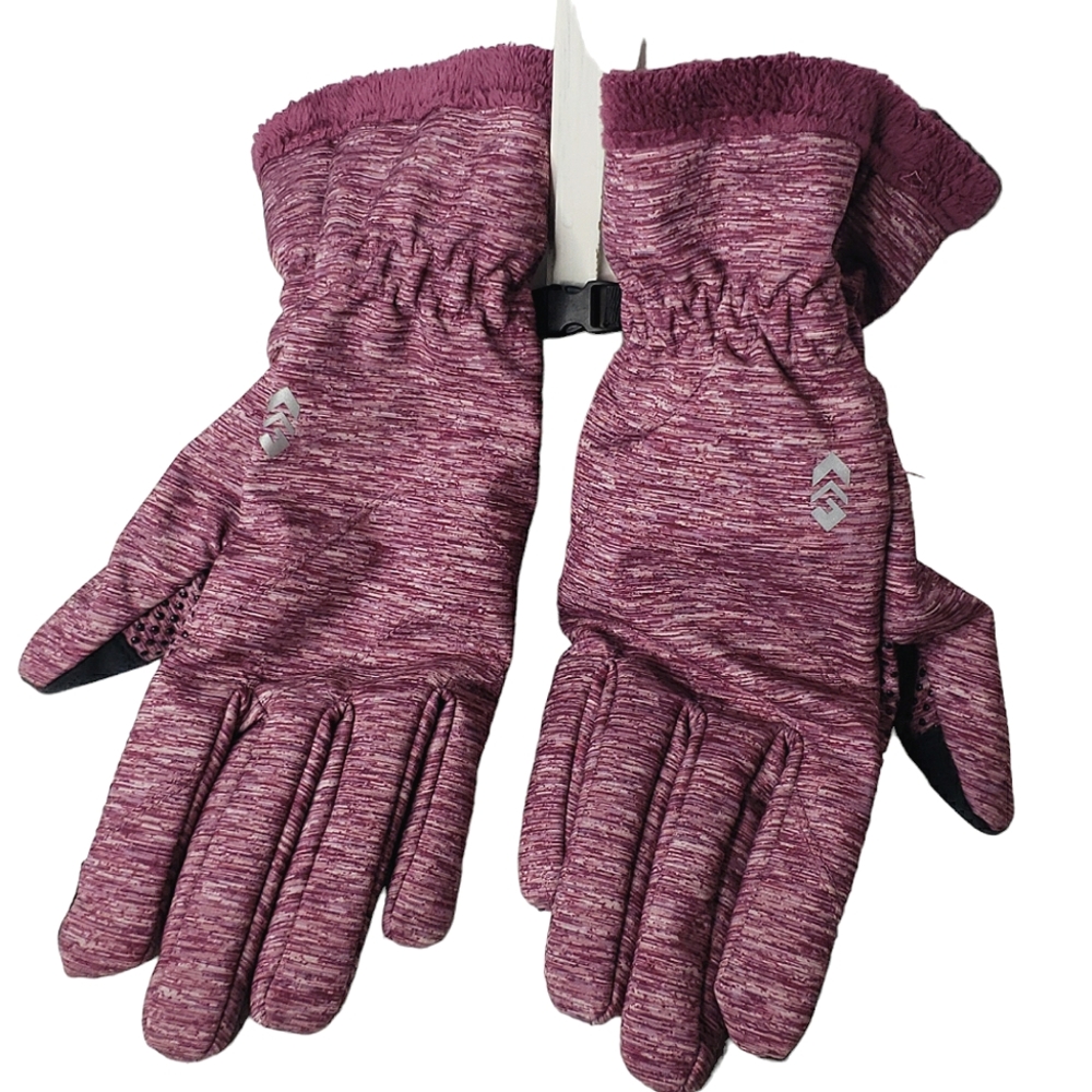 Thinsselate 3M Snow Gloves Gripper Palm Phone Covered Thumb Forefinger Plush M/L